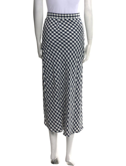 Maje Plaid Print Midi Length Skirt
