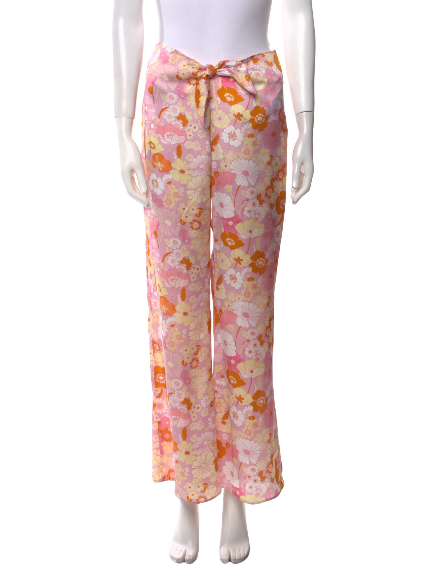 Maje Floral Print Wide Leg Pants