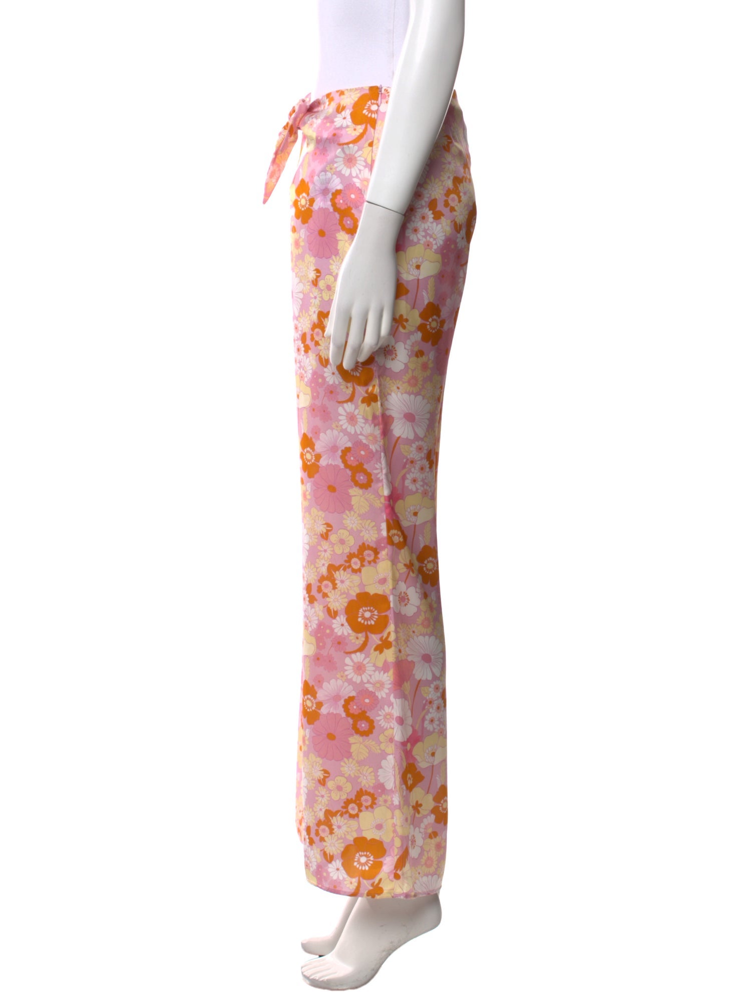 Maje Floral Print Wide Leg Pants