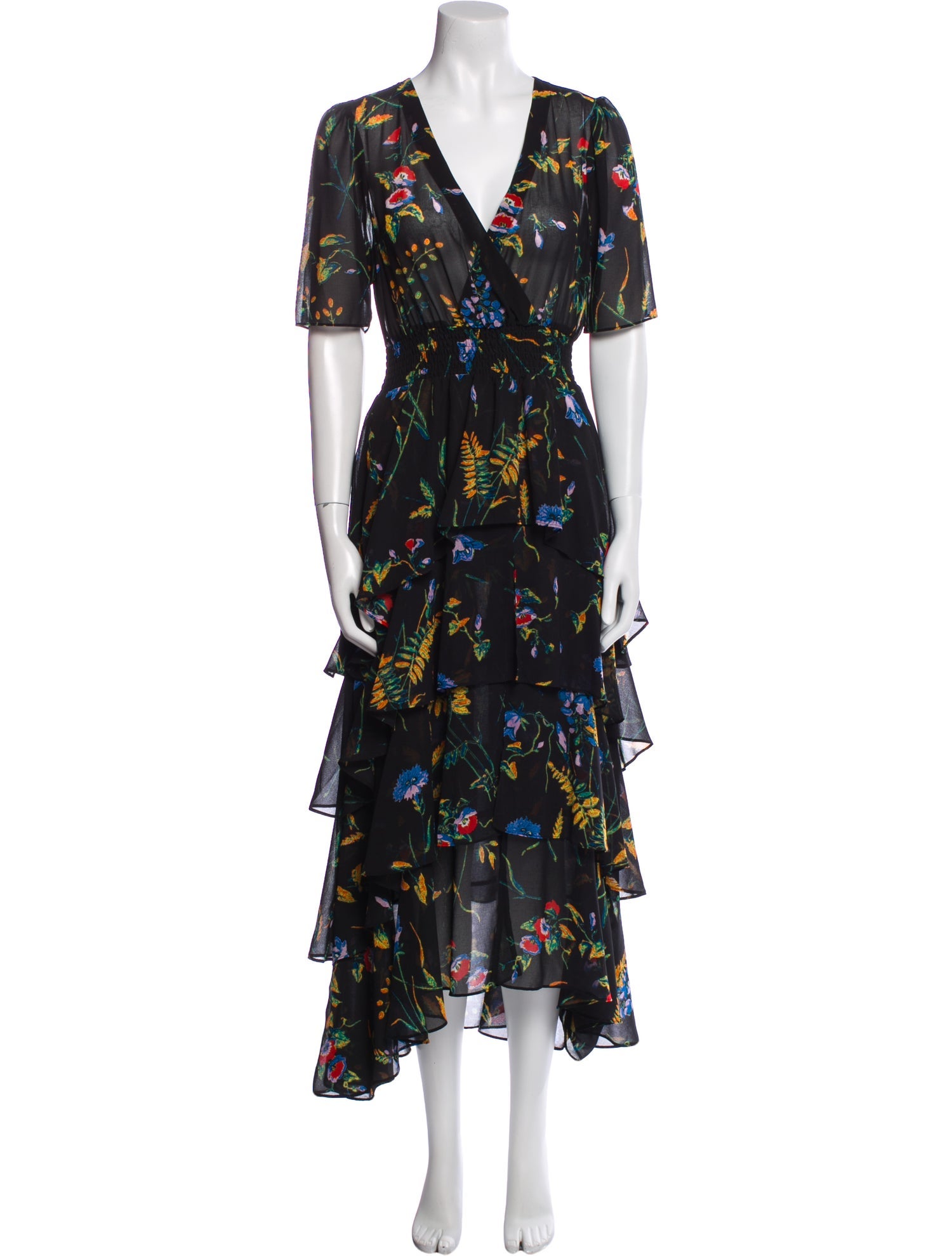 Maje Floral Print Long Dress