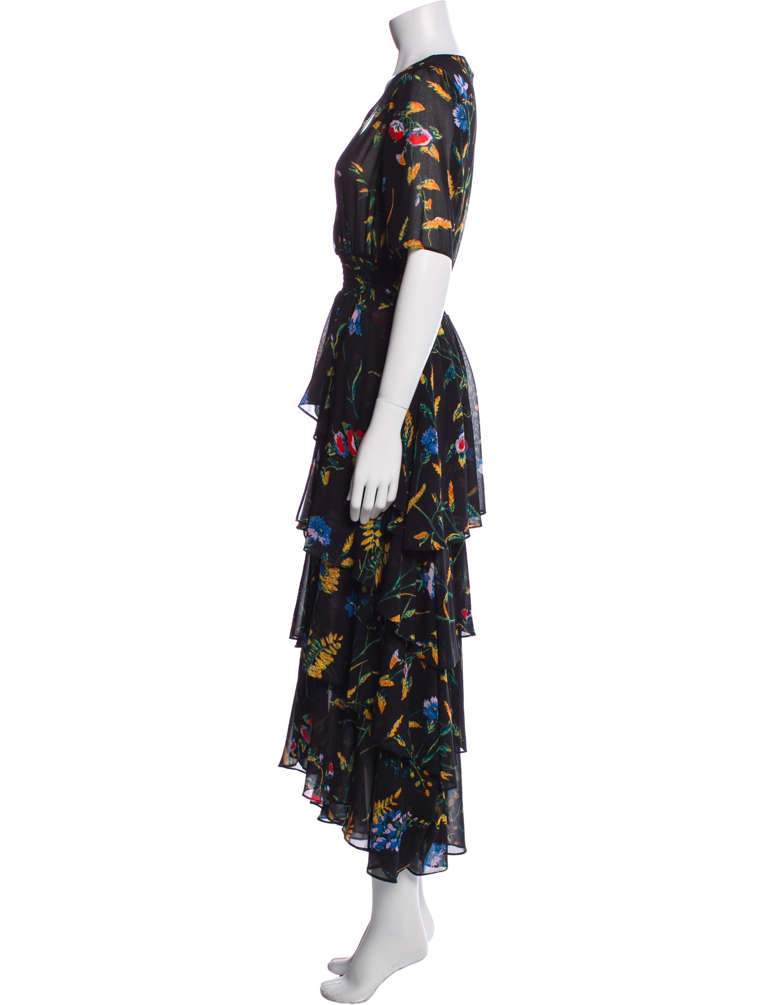 Maje Floral Print Long Dress