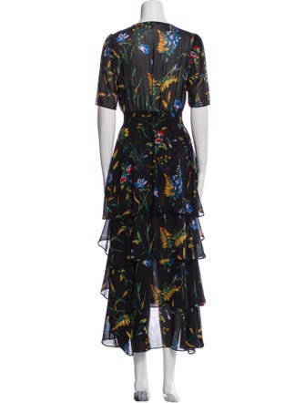 Maje Floral Print Long Dress