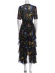 Maje Floral Print Long Dress
