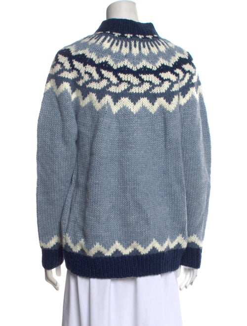 Maje Striped Mock Neck Sweater