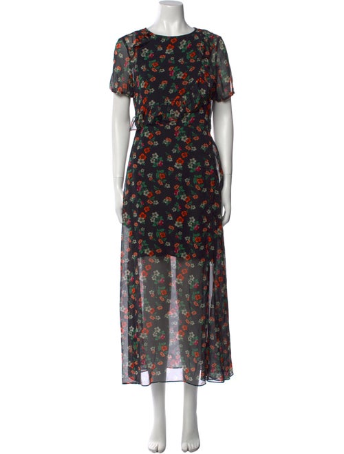 Maje Floral Print Long Dress