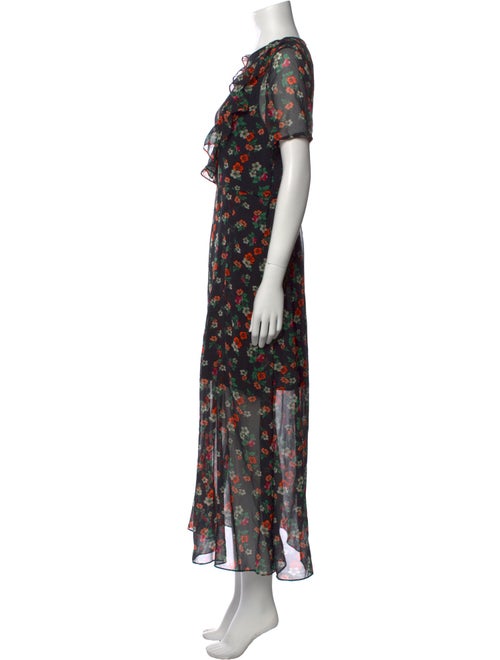 Maje Floral Print Long Dress