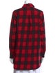 Maje Plaid Print Long Sleeve Button-Up Top