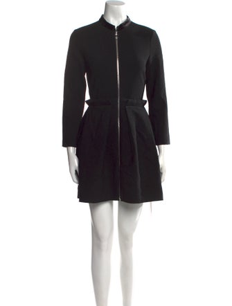 Maje Mock Neck Mini Dress