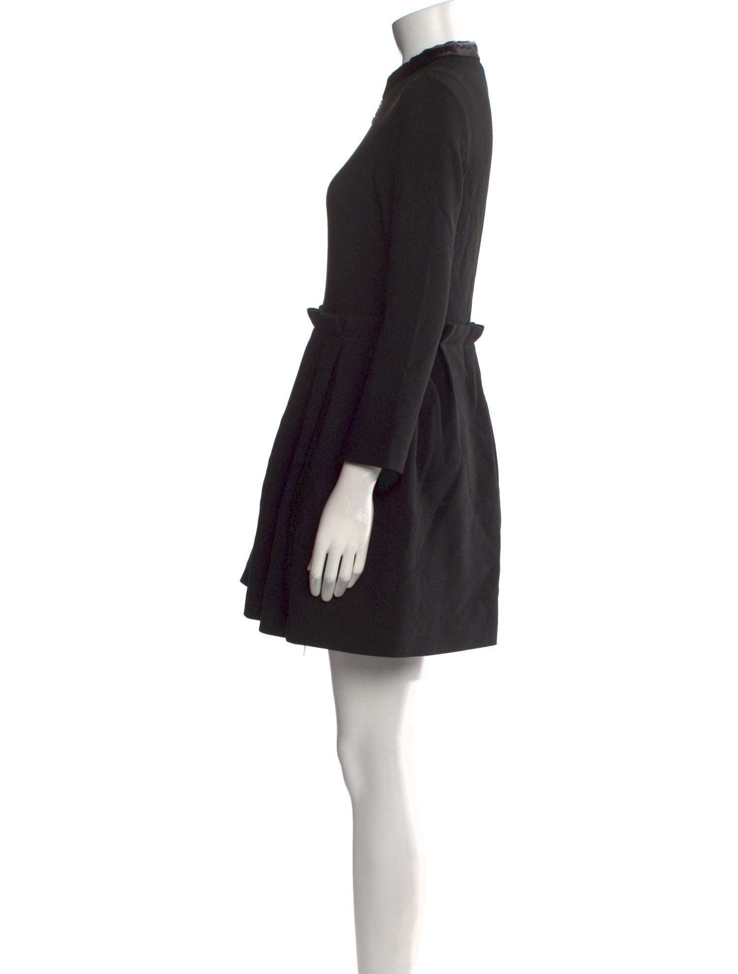 Maje Mock Neck Mini Dress