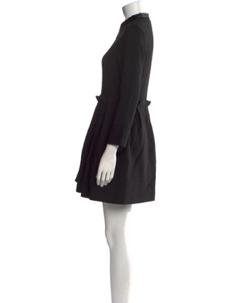 Maje Mock Neck Mini Dress