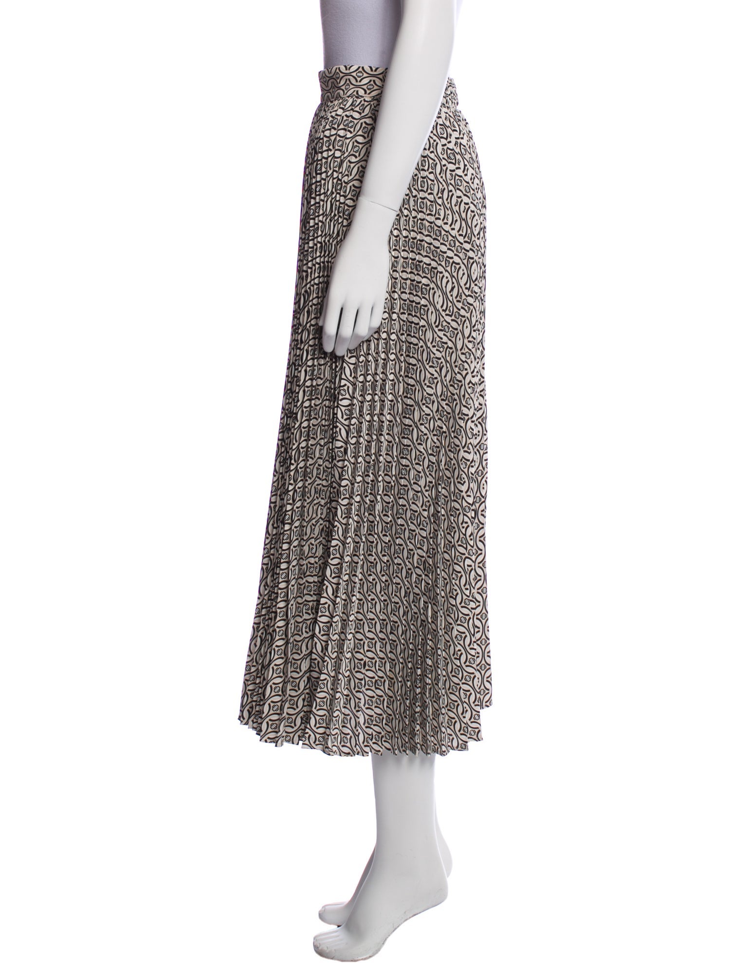 Maje Printed Midi Length Skirt