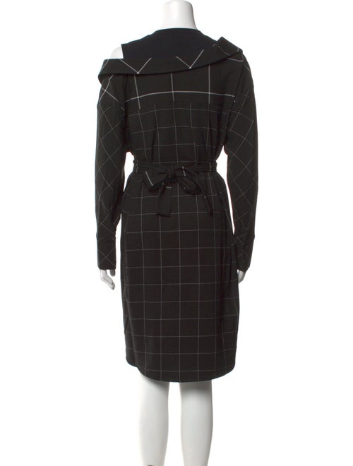 Maje Plaid Print Knee-Length Dress