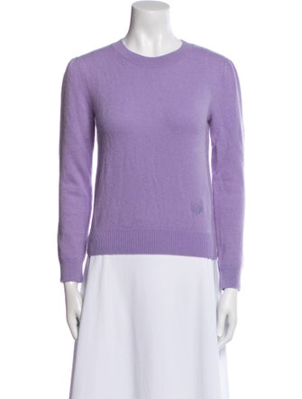 Maje Lamb Leather Crew Neck Sweater