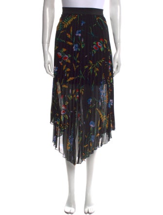 Maje Floral Print Midi Length Skirt