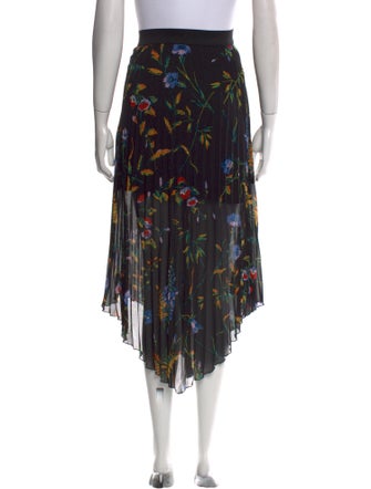 Maje Floral Print Midi Length Skirt