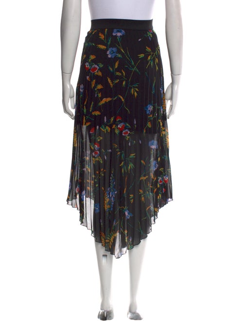 Maje Floral Print Midi Length Skirt