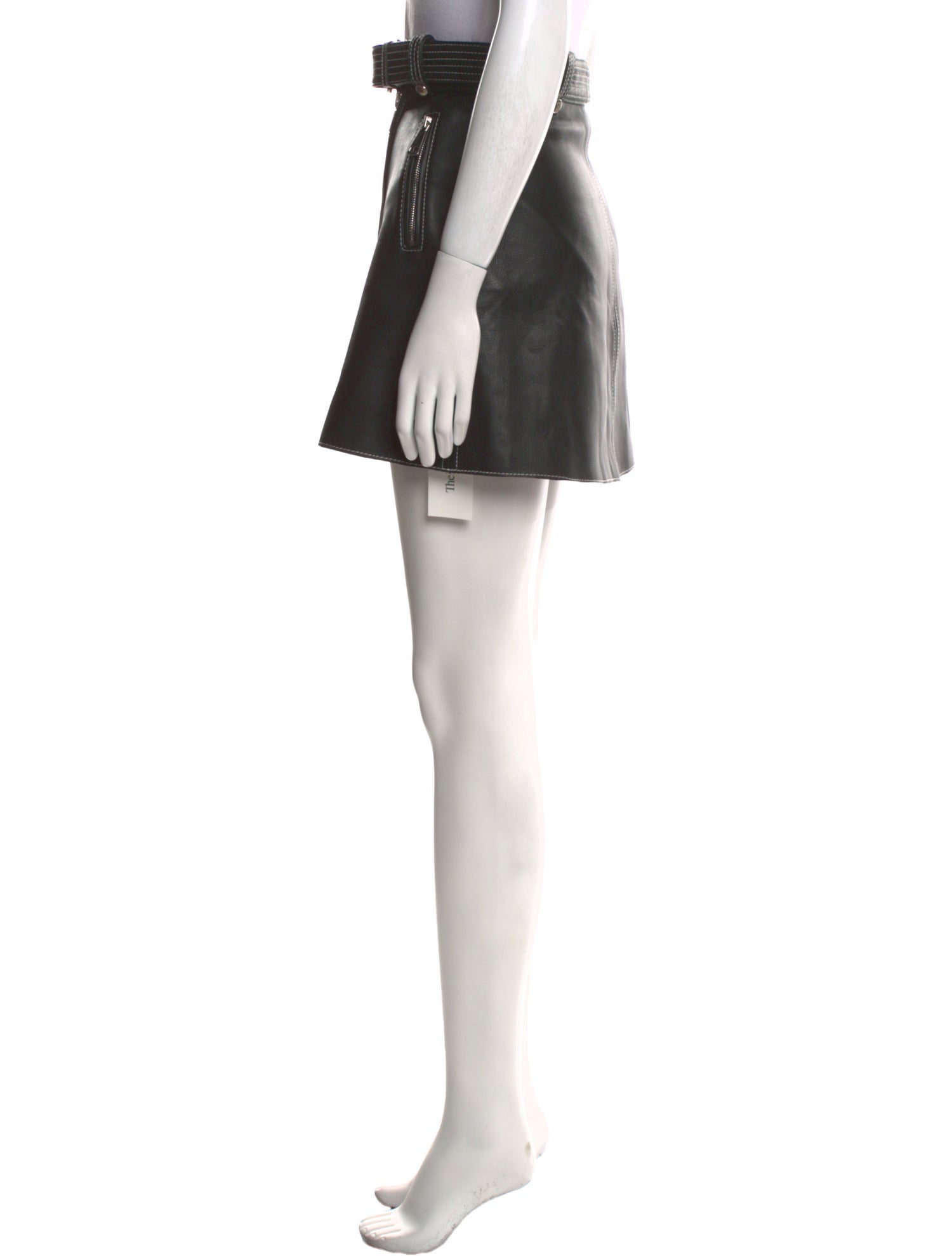 Maje Lamb Leather Mini Skirt