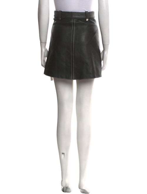 Maje Lamb Leather Mini Skirt