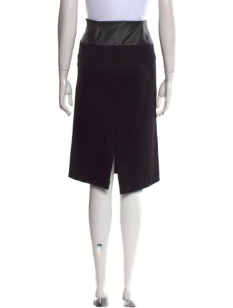 Maje Leather Trim Embellishment Knee-Length Skirt