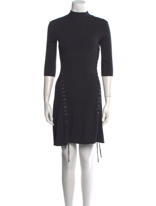 Maje Mock Neck Mini Dress