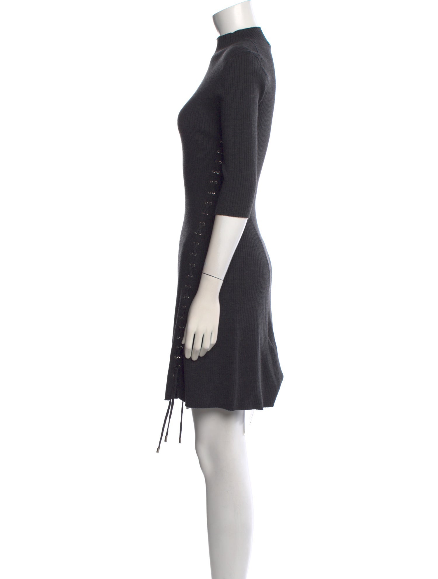 Maje Mock Neck Mini Dress