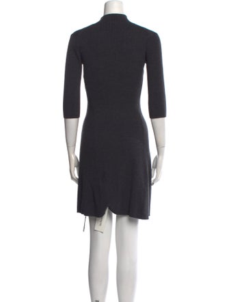 Maje Mock Neck Mini Dress
