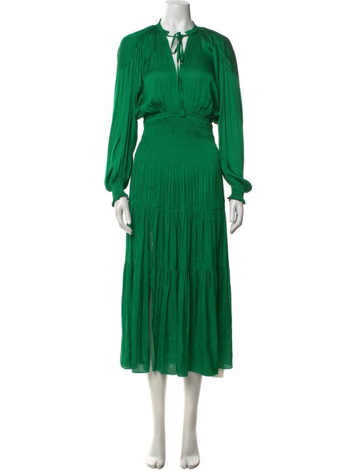 Maje Tie Neck Long Dress