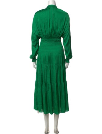 Maje Tie Neck Long Dress