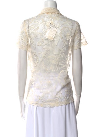 Maje Floral Print V-Neck Blouse