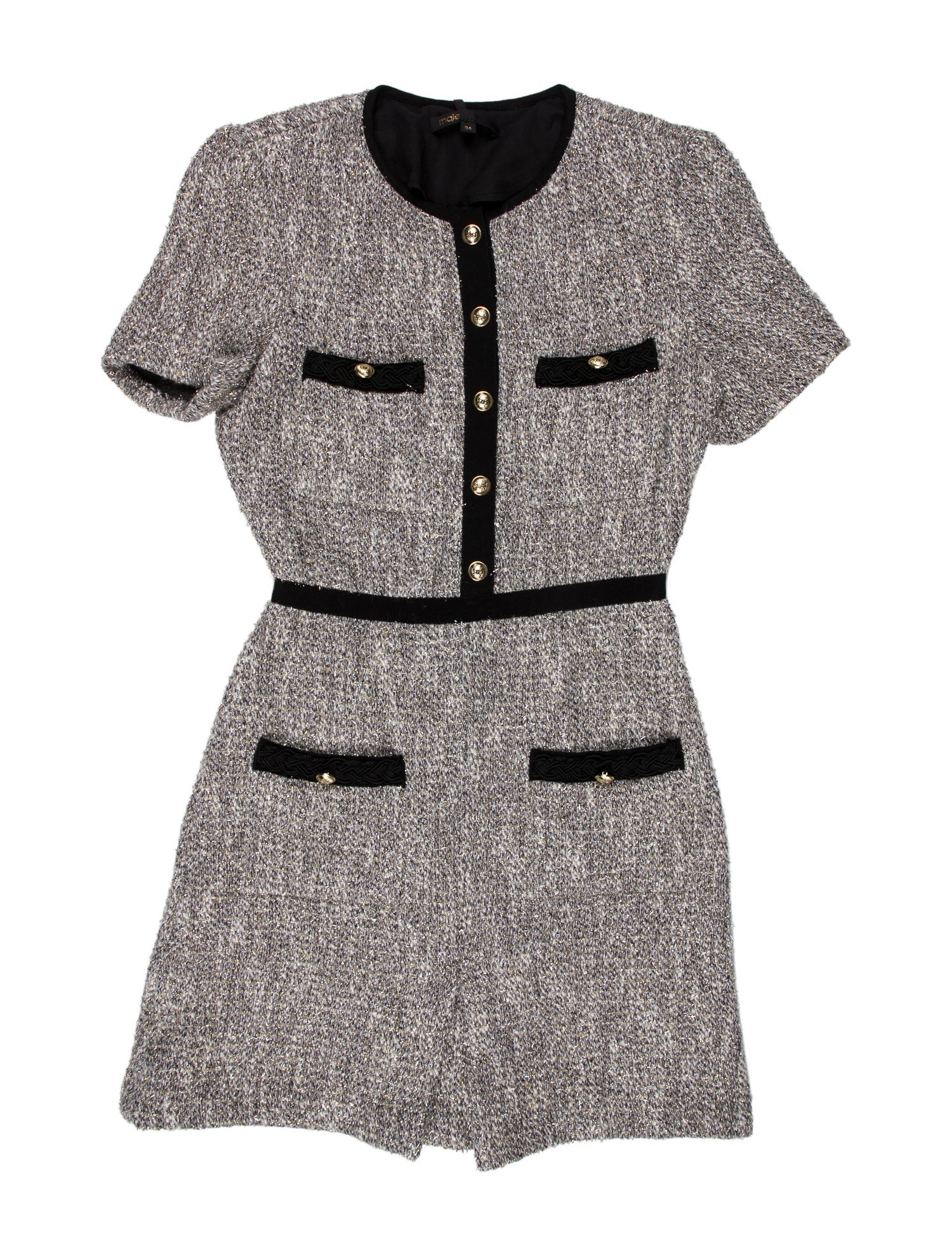 Maje Tweed Pattern Mini Dress