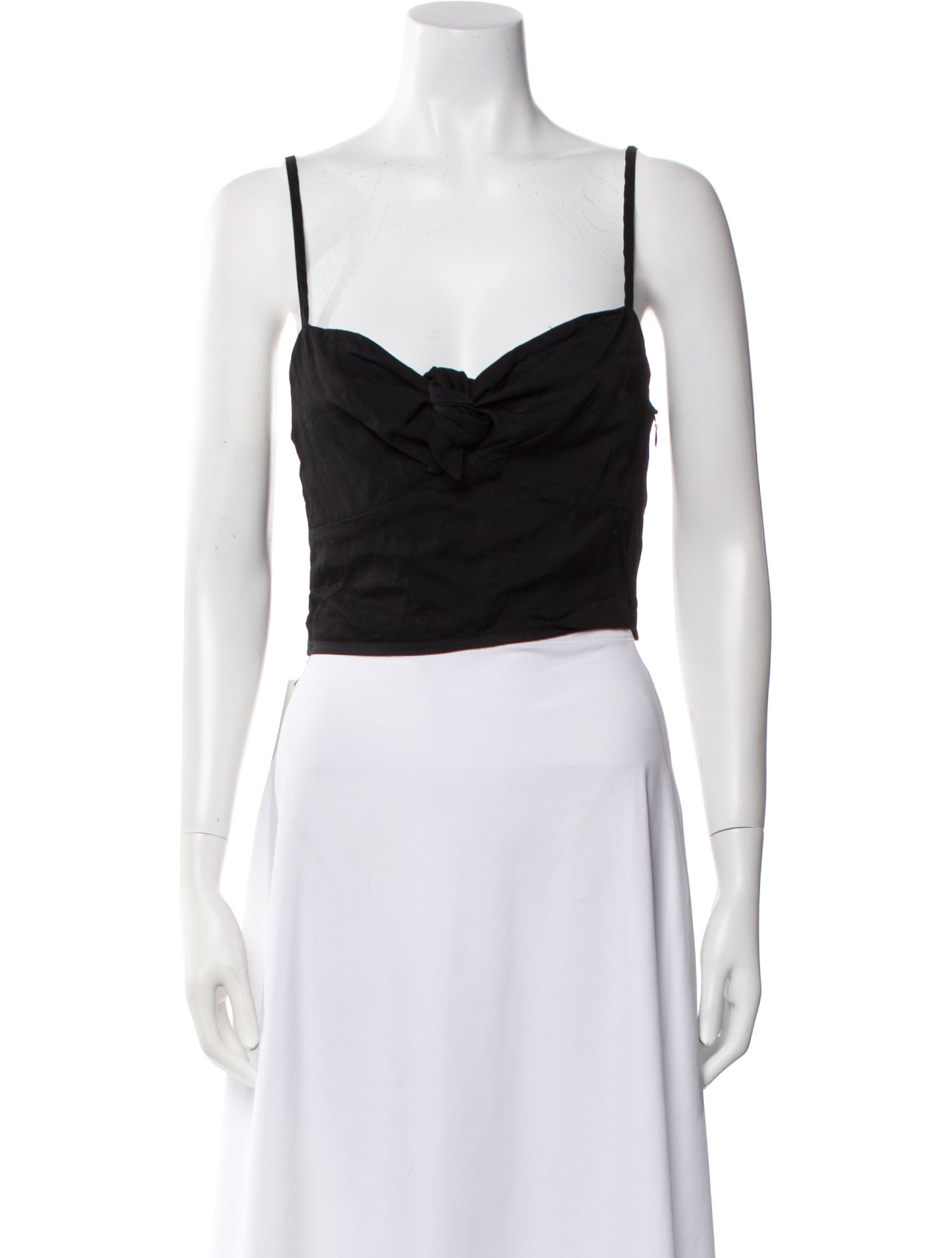 Maje Cowl Neck Sleeveless Crop Top