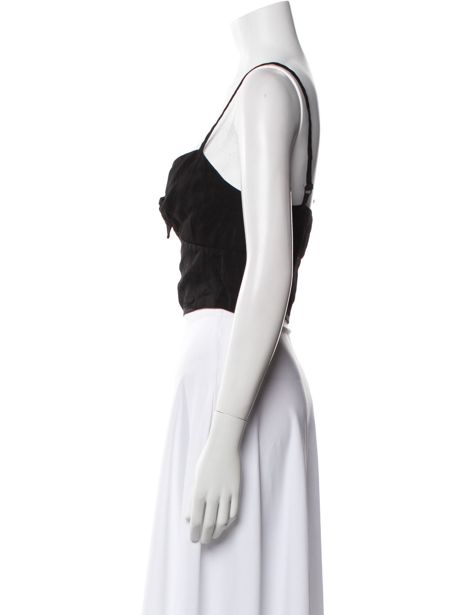 Maje Cowl Neck Sleeveless Crop Top