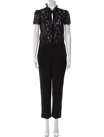 Maje Mock Neck Jumpsuit