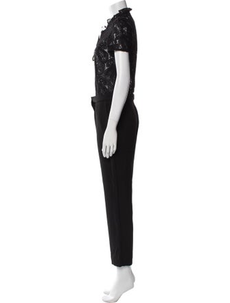 Maje Mock Neck Jumpsuit