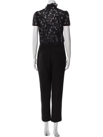 Maje Mock Neck Jumpsuit