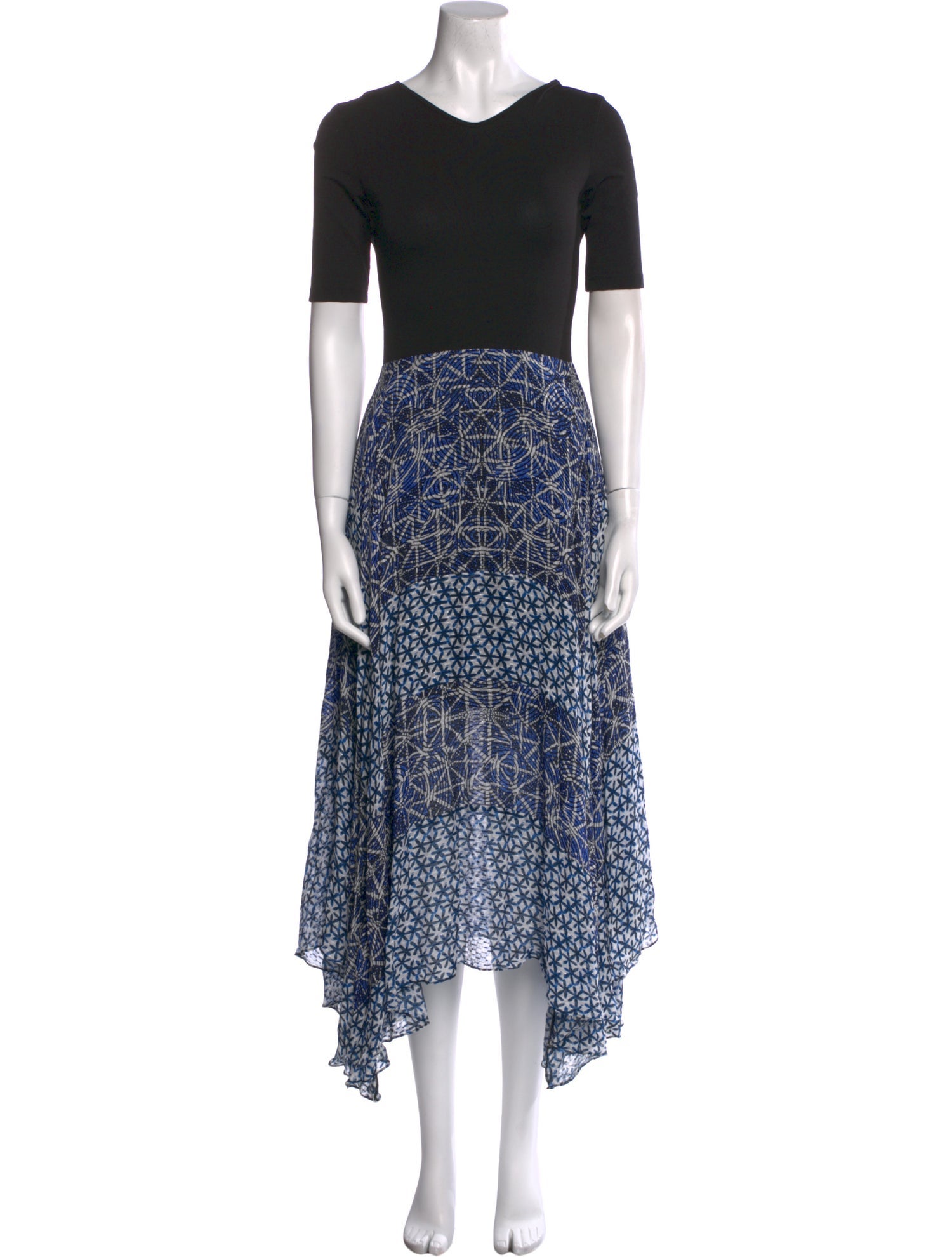 Maje Floral Print Midi Length Dress