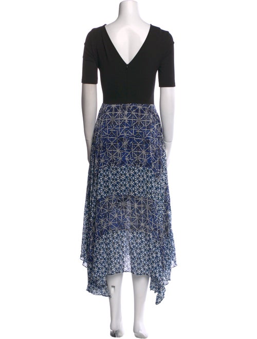 Maje Floral Print Midi Length Dress