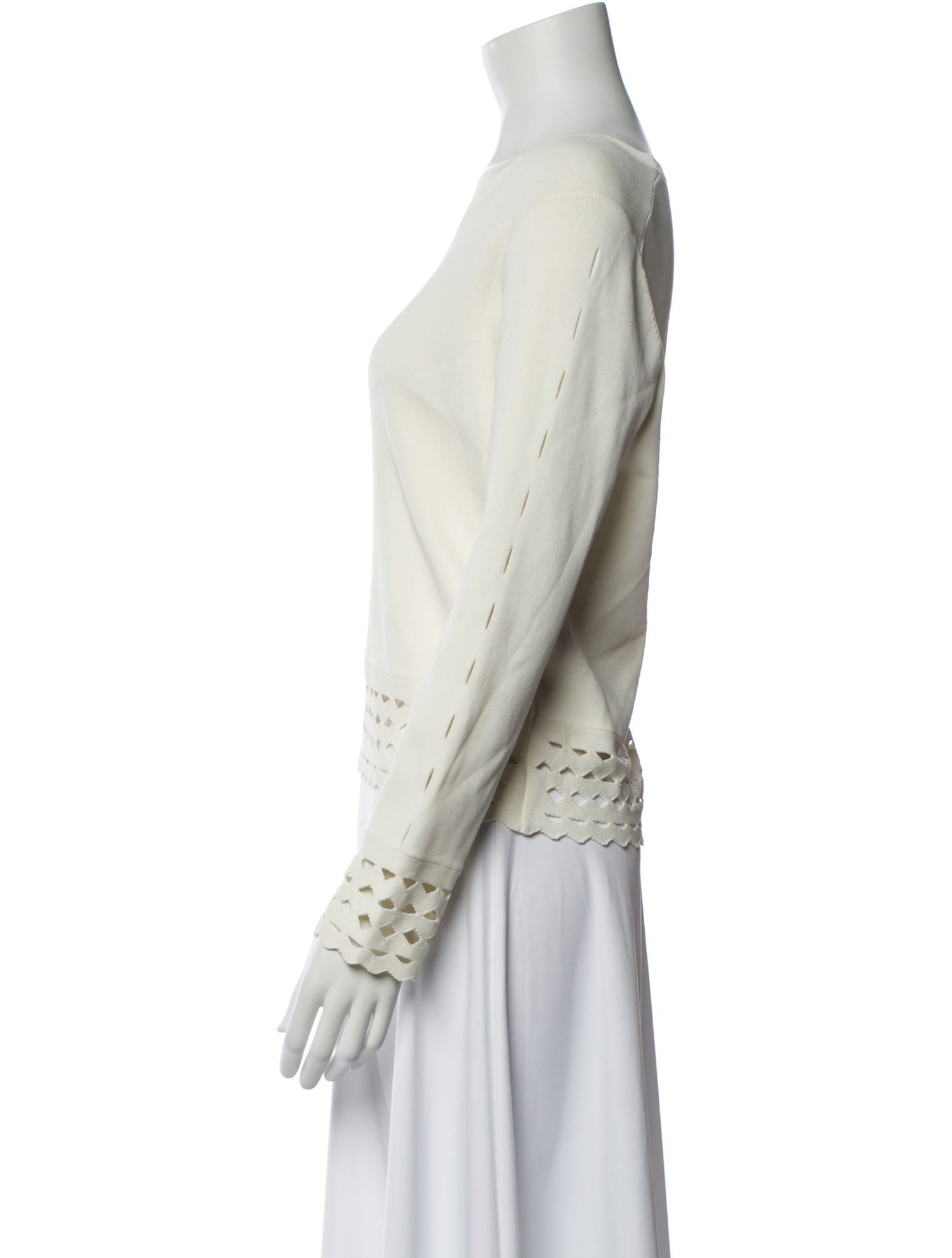 Maje V-Neck Long Sleeve Crop Top