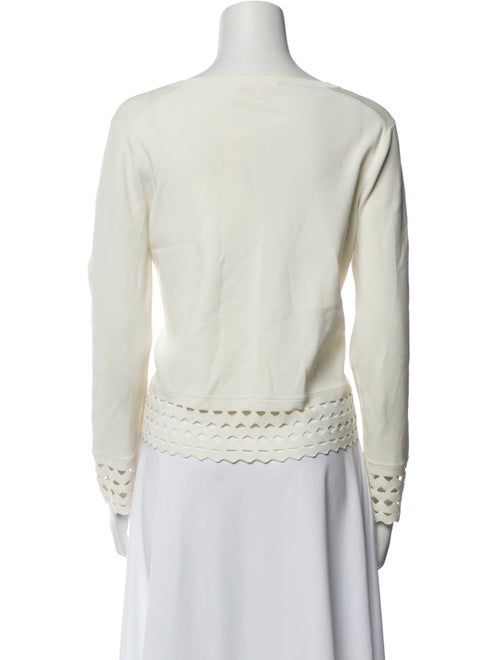 Maje V-Neck Long Sleeve Crop Top