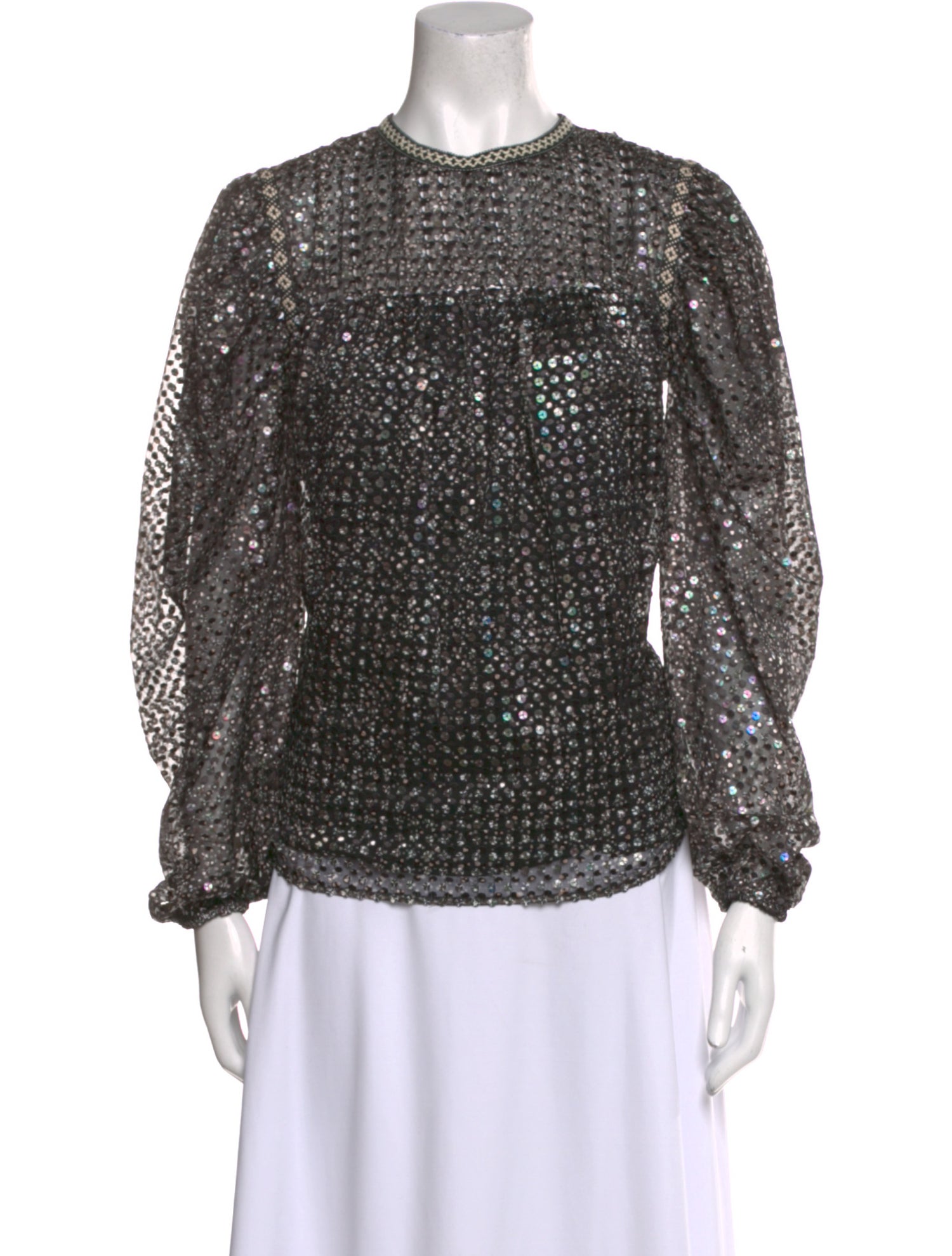 Maje Printed Crew Neck Top w/ Tags