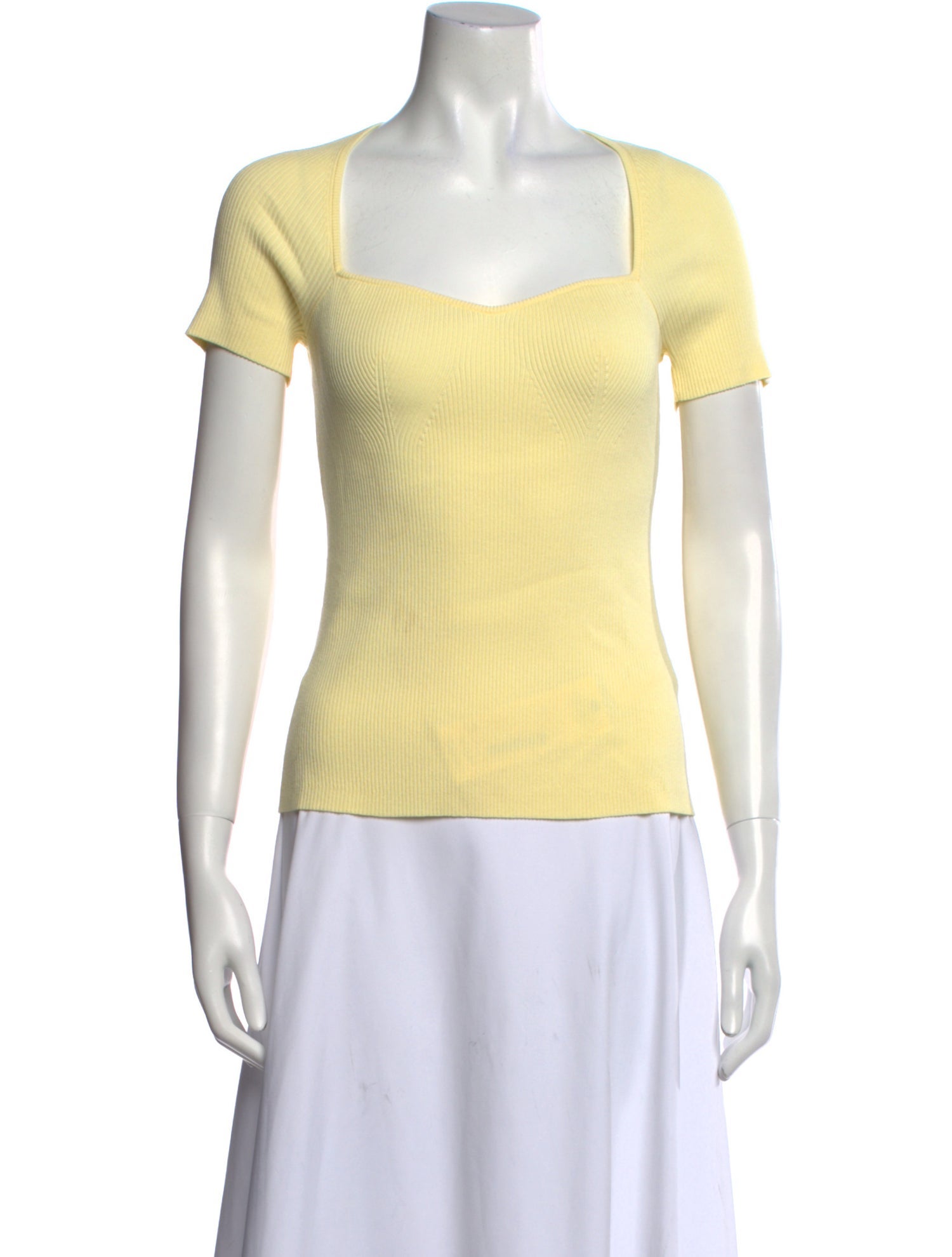 Maje Square Neckline Short Sleeve Top