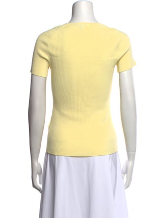 Maje Square Neckline Short Sleeve Top