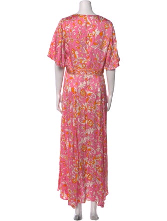Maje Floral Print Long Dress