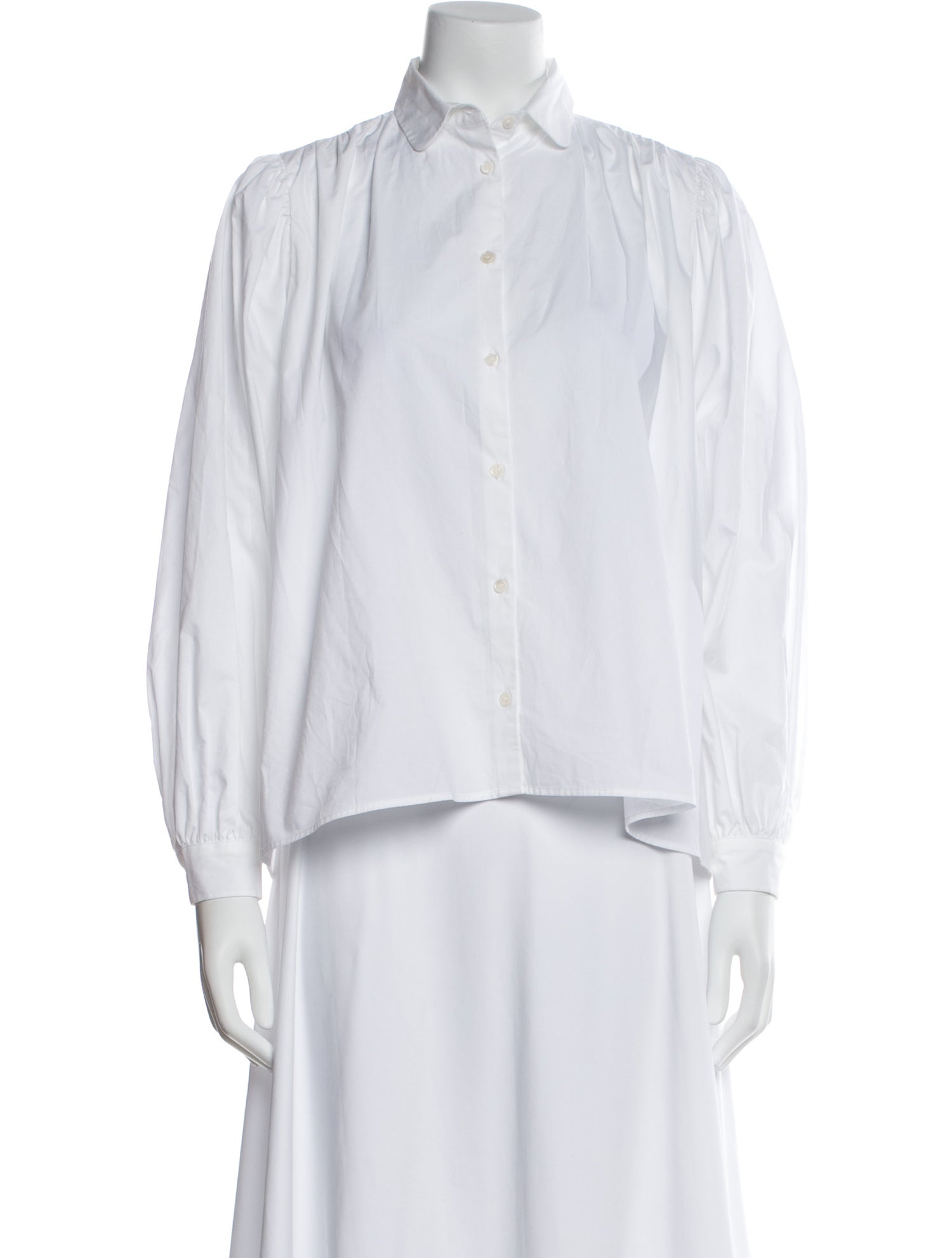 Maje Long Sleeve Button-Up Top