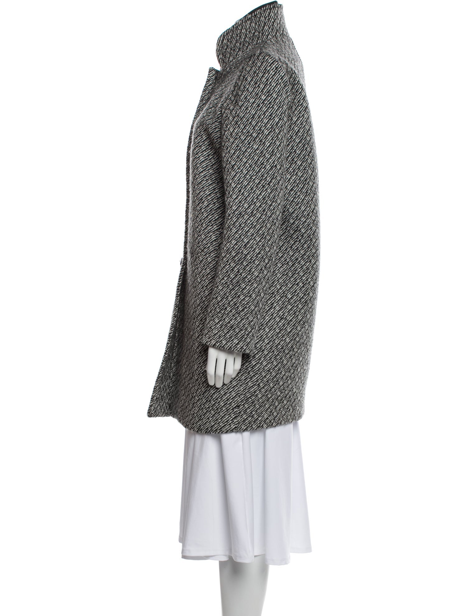 Maje Striped Faux Fur Coat