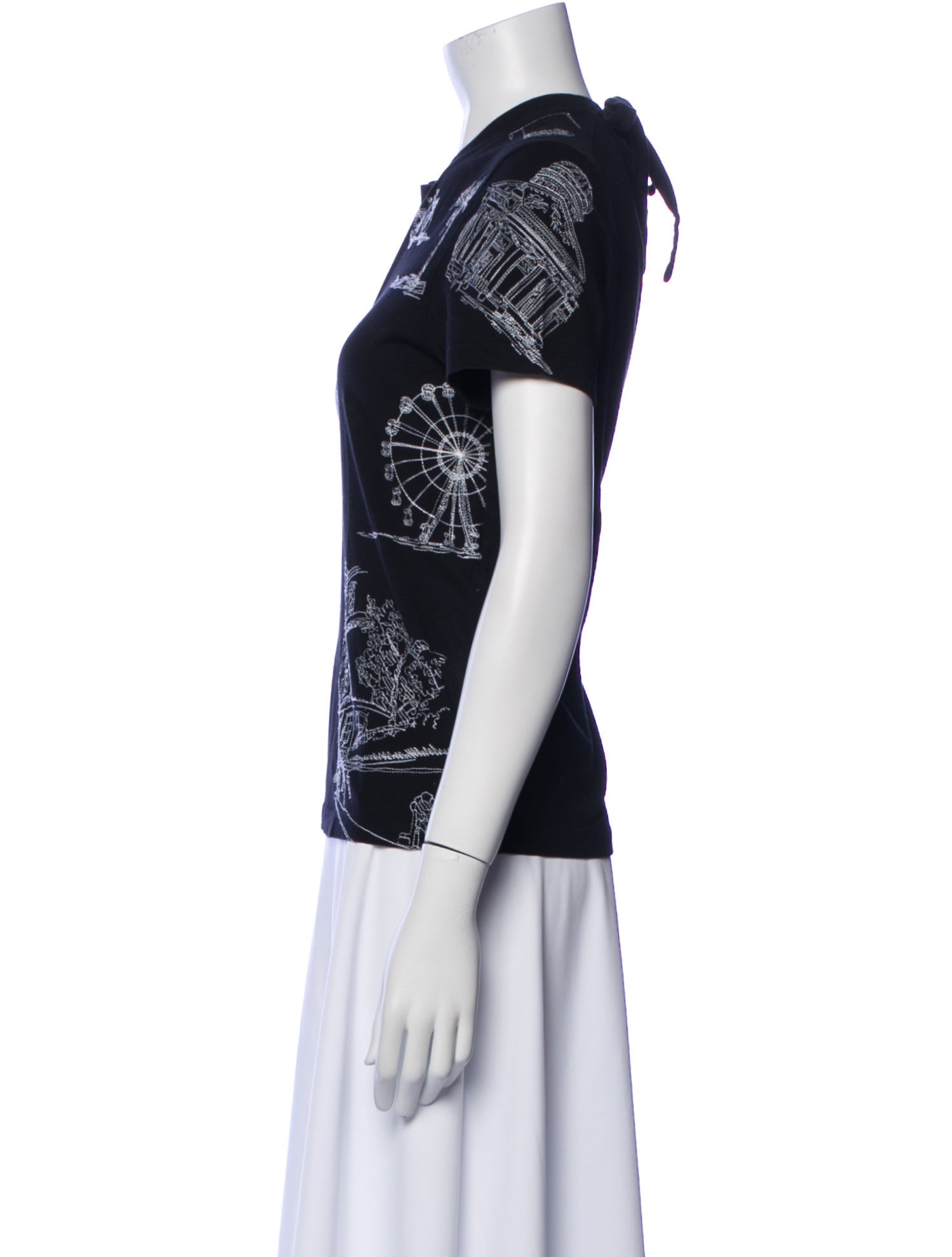 Maje Printed Crew Neck T-Shirt