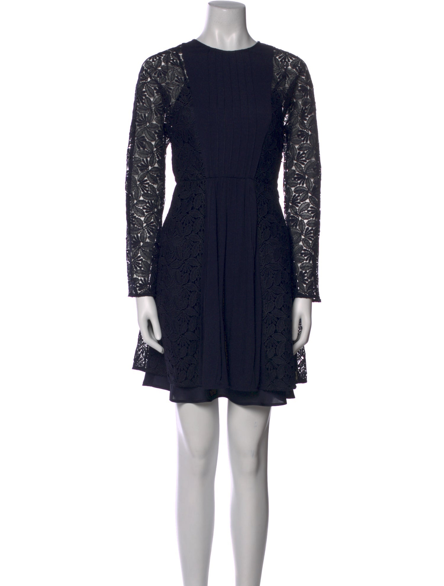 Maje Crew Neck Mini Dress