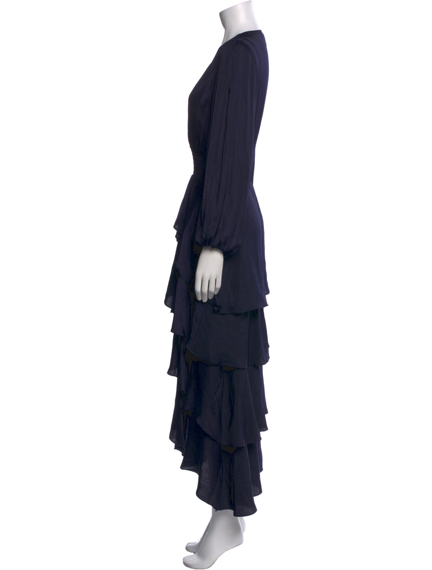 Maje V-Neck Midi Length Dress