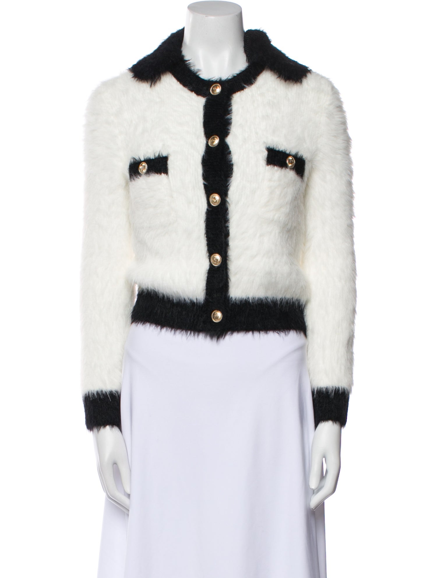 Maje Colorblock Pattern Denim Jacket