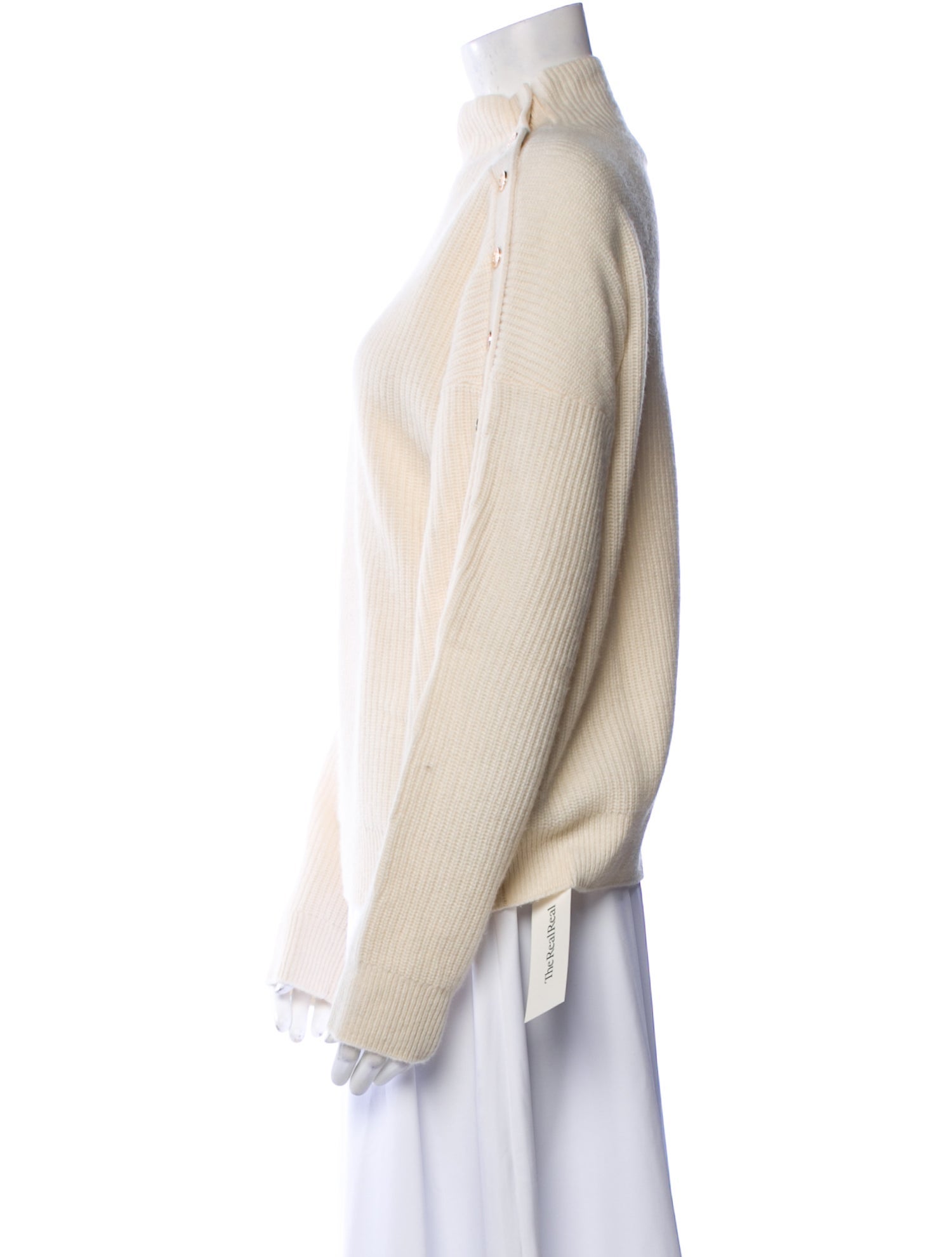 Maje Cashmere Mock Neck Sweater